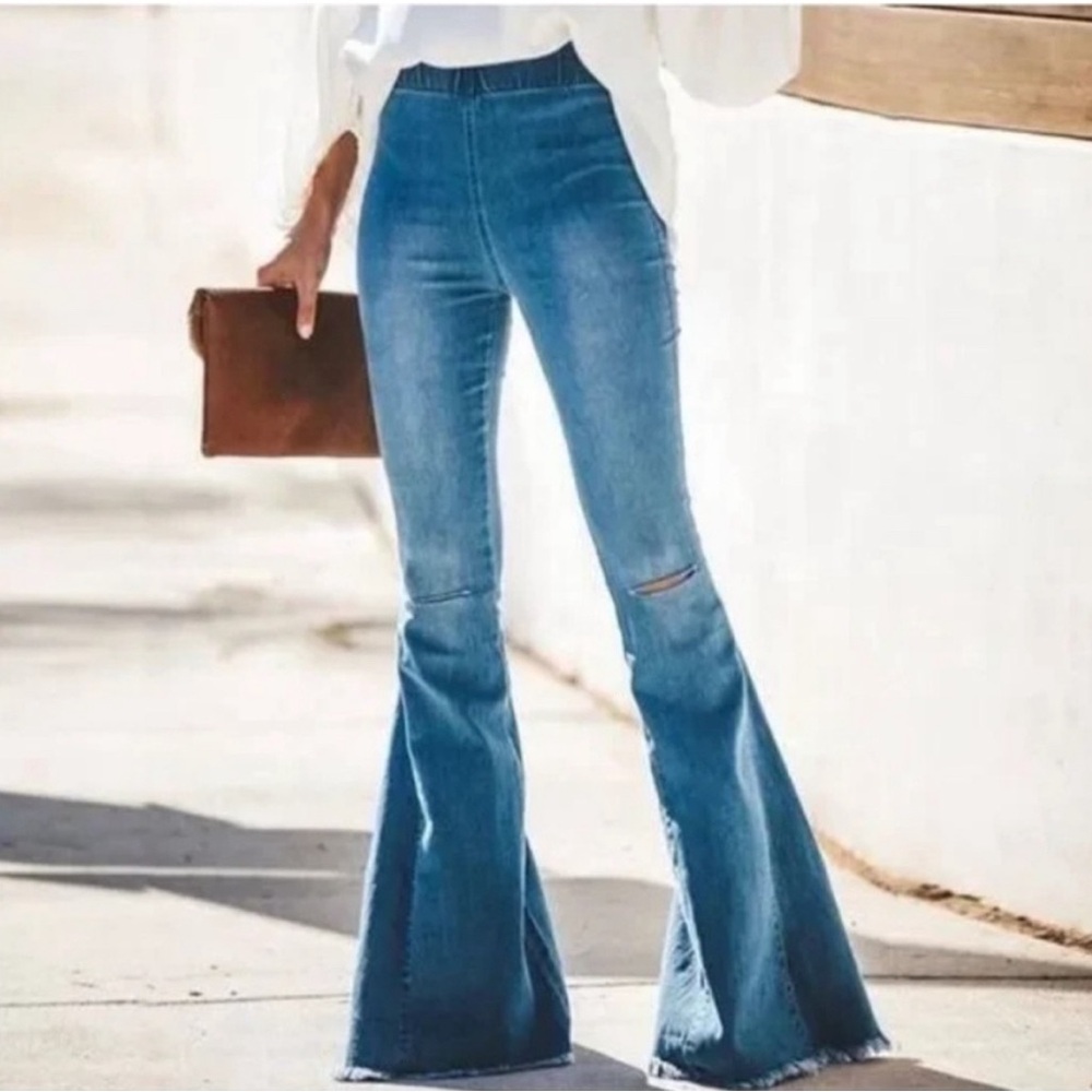 Bell bottom hippie jeans